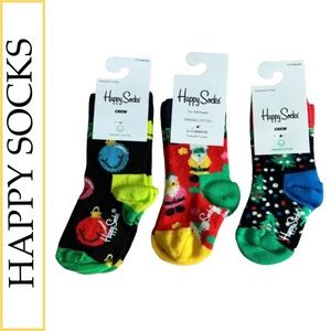 NWT HAPPY SOCKS Sz 0-12 mo. Christmas set
